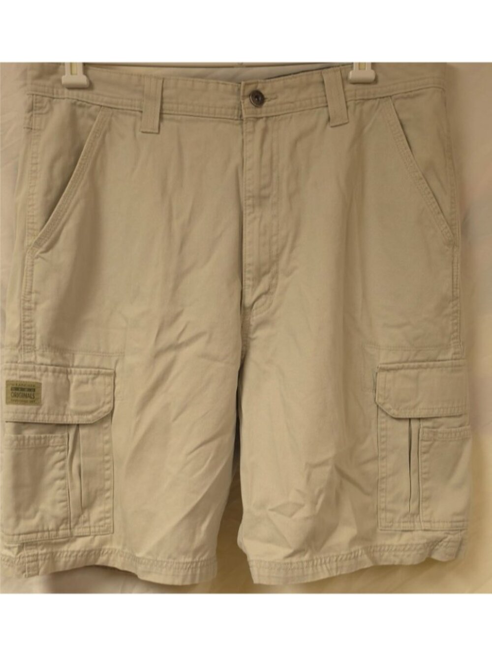 Wrangler Hero Originals Mens 36 x 10 Light Grey Cargo Hiking Shorts  60ORBDP